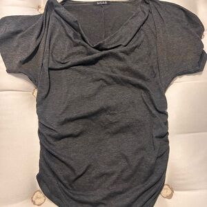 Dark Gray Short Sleeve Women's Top